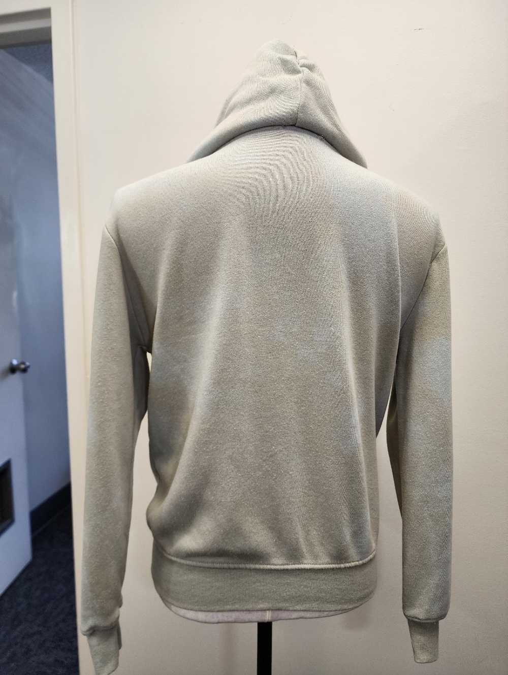 Upcycled Marble Wash Zip Hoodie Tiger Patch Hand Dyed Streetwear Size Small - Picture 4 of 7